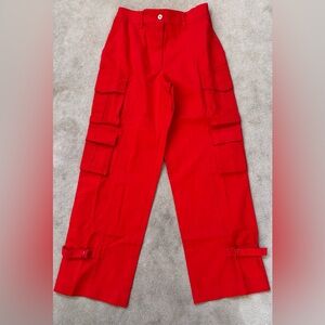 Bold Red Cargo Pants
